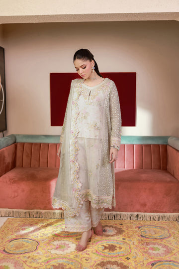 Dhanak SS25DA-2711 Off White Chiffon Pret Vol-ll 2025
